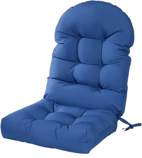 Tufted High Back Seating Pad with Secure Tie Straps